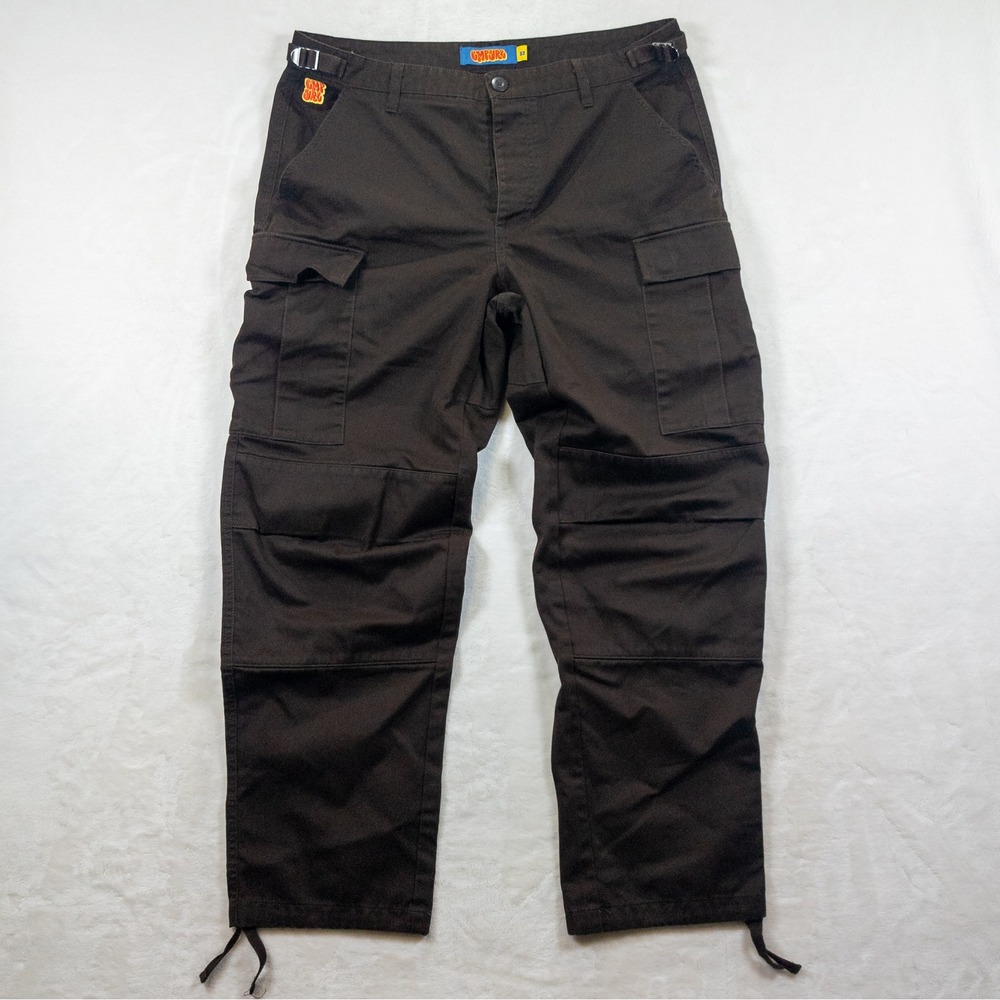 Empyre Cargo Skater Pants Men 32x29 Brown Paratrooper Baggy Streetwear Y2K 90s